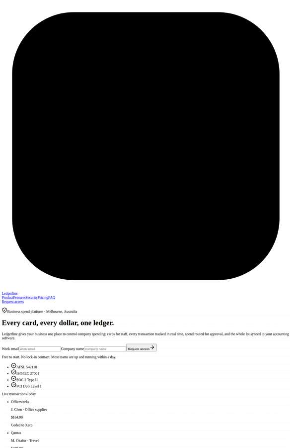 claude-fable-5 build of Ledgerline business spend platform marketing site