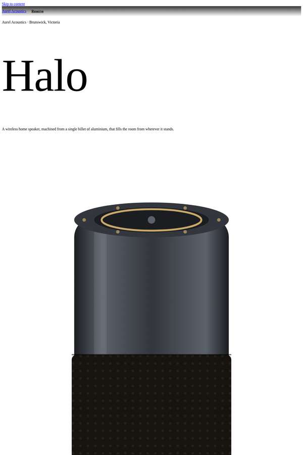 claude-fable-5 build of Aurel Halo immersive 3D product-launch microsite