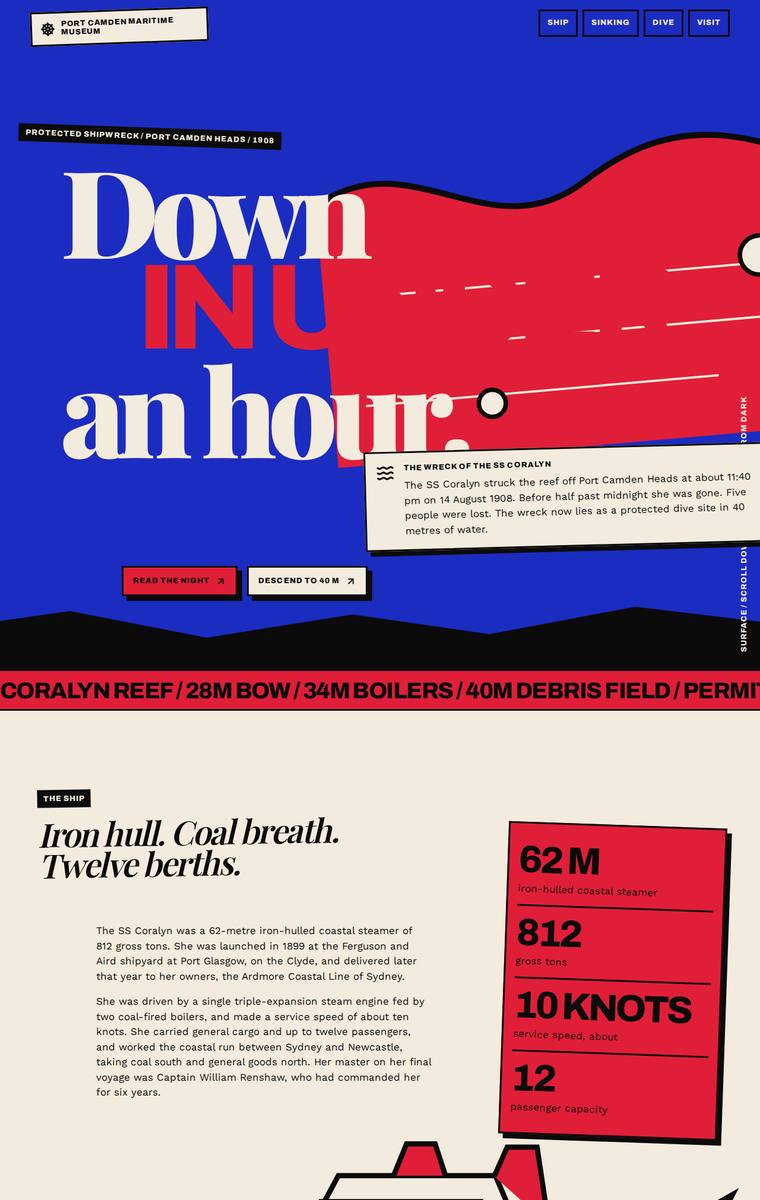 Mara Vieira (gpt-5.5) webdesign output - The Wreck of the Coralyn maritime museum microsite