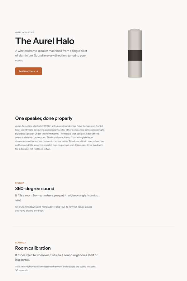 deepseek-v4-pro build of Aurel Halo immersive 3D product-launch microsite