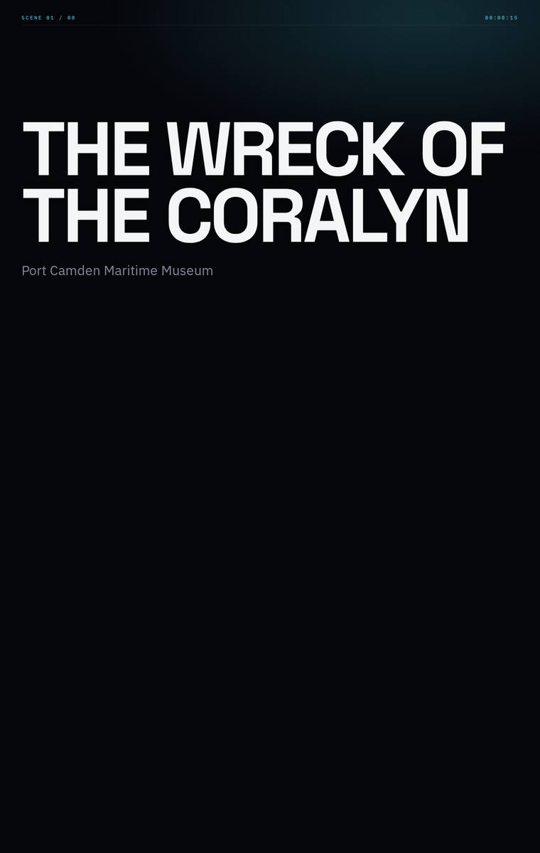 Yuki Tanabe (deepseek-v4-flash) webdesign output - The Wreck of the Coralyn maritime museum microsite