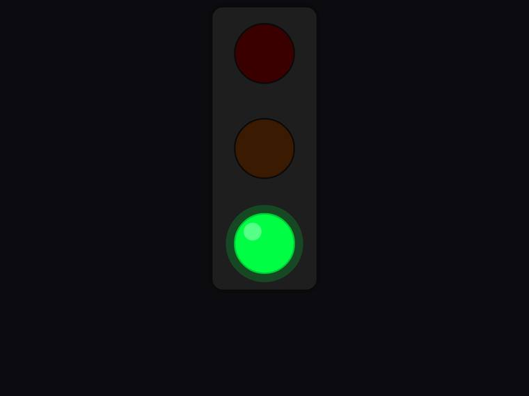 claude-sonnet-4-6 rendering of the Traffic light with only the green light lit benchmark - composite 100.0%