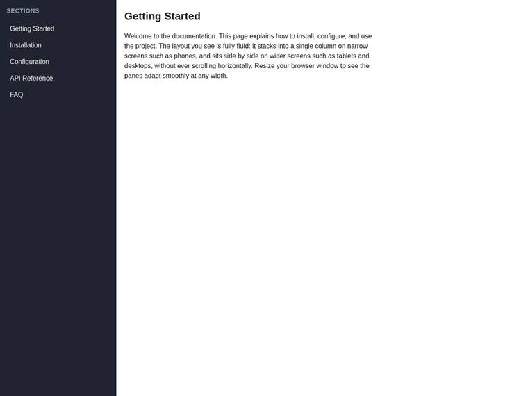 claude-sonnet-5 Websites output - Sidebar and content layout that never overflows, including at the tablet width
