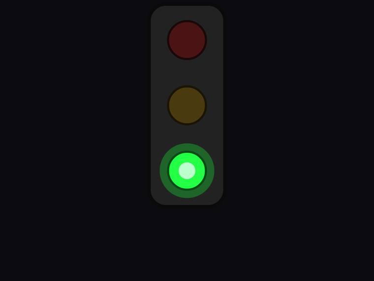 claude-sonnet-5 SVG and graphics output - Traffic light with only the green light lit