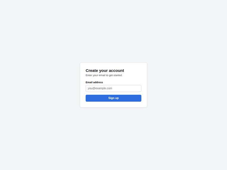 claude-sonnet-5 UI components output - Signup form with inline email validation